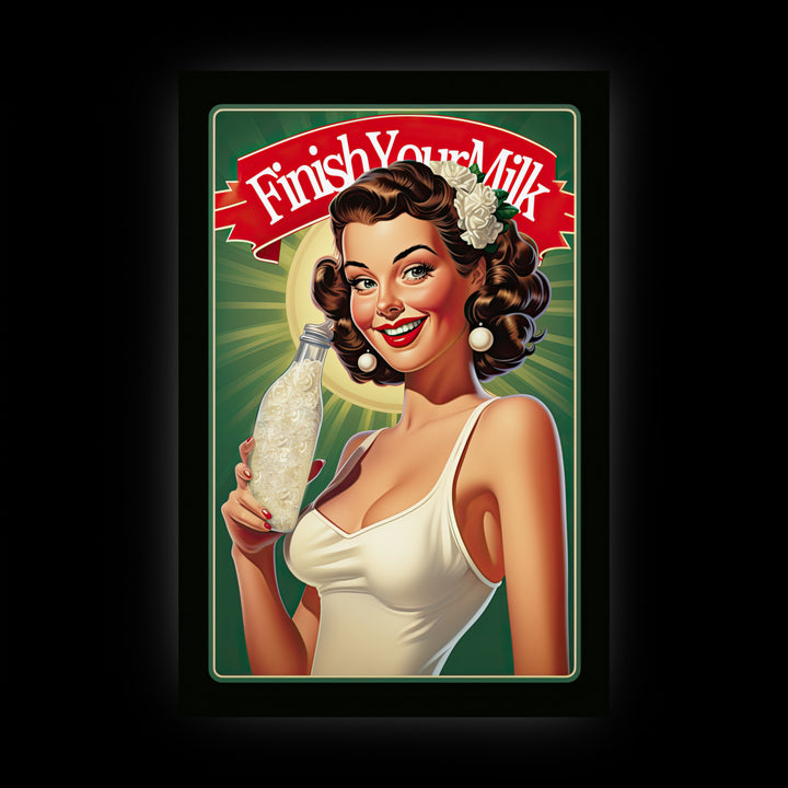Finish Your Milk Poster