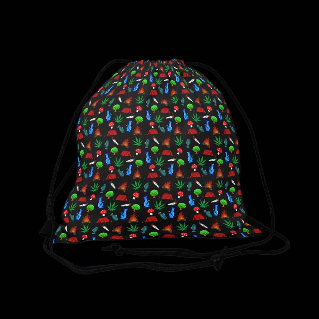 Toking in the Wilderness Outdoor Drawstring Bag