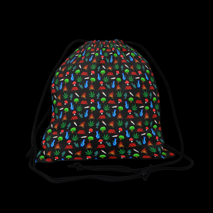 Toking in the Wilderness Outdoor Drawstring Bag