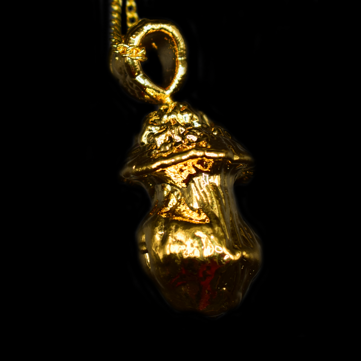 24k Gold Mushroom Pendant #1